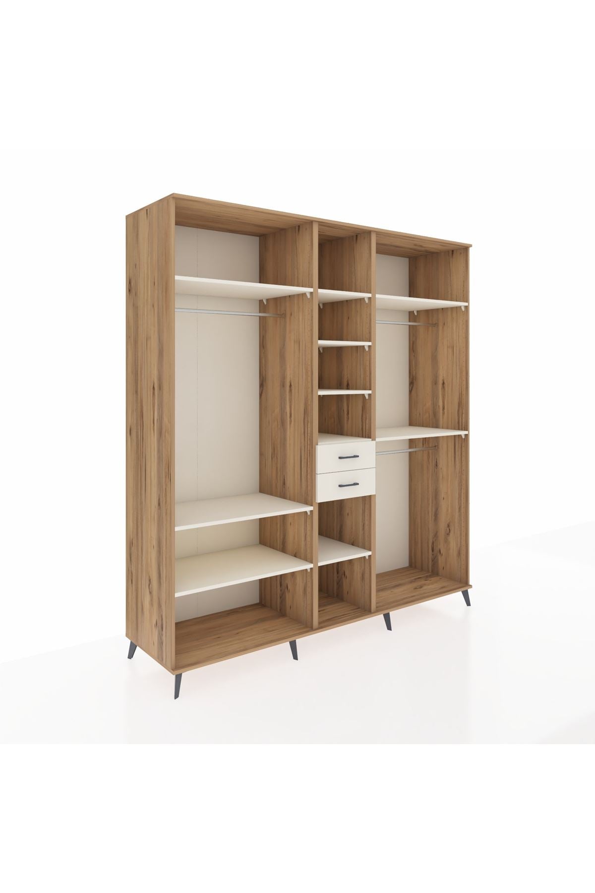 Kronos Dolap 10 Raflı 2 Çekmeceli 3 Askılı 220x59x243 - S784M026V22C