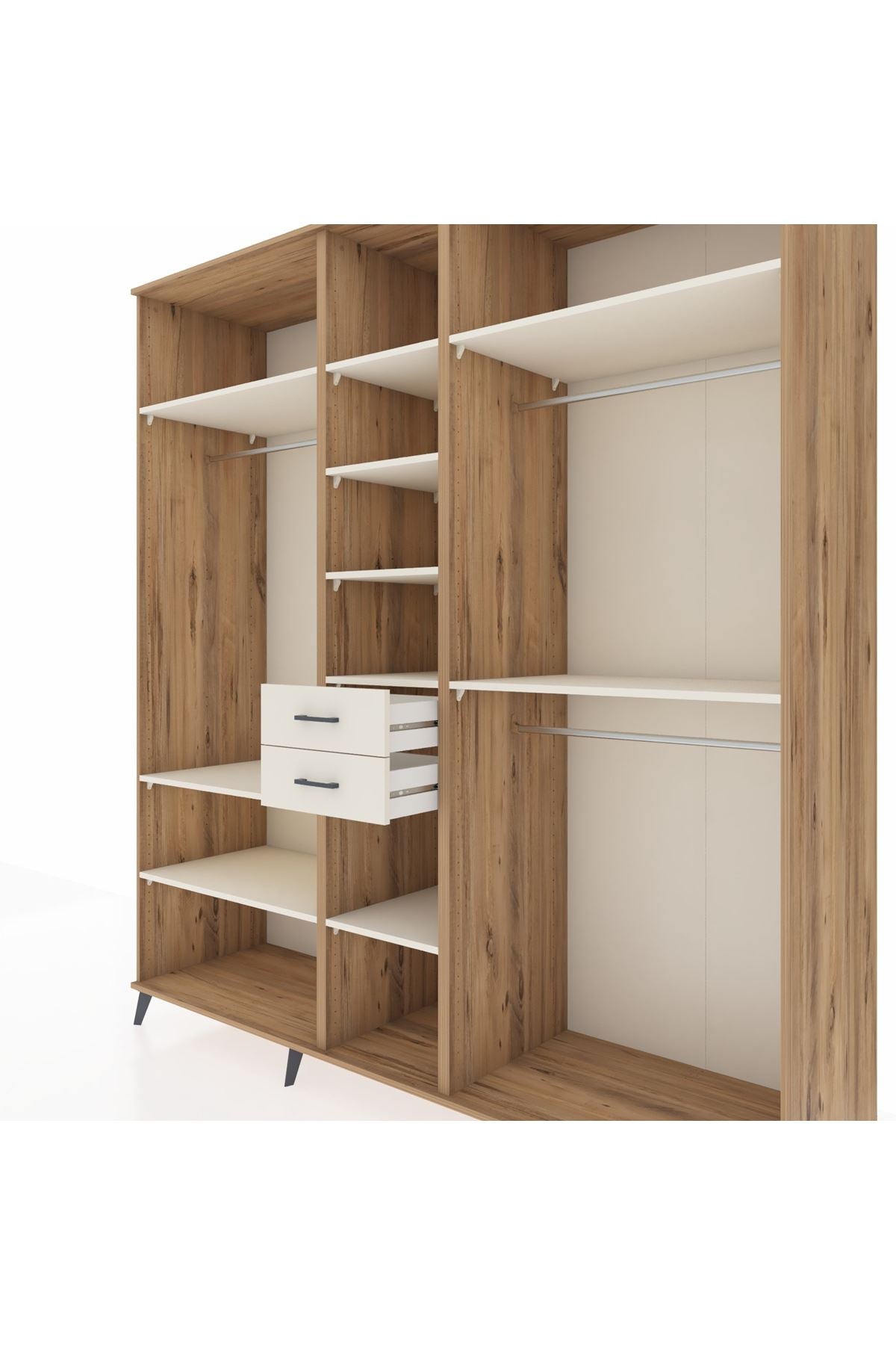 Kronos Dolap 10 Raflı 2 Çekmeceli 3 Askılı 220x59x243 - S784M026V22C