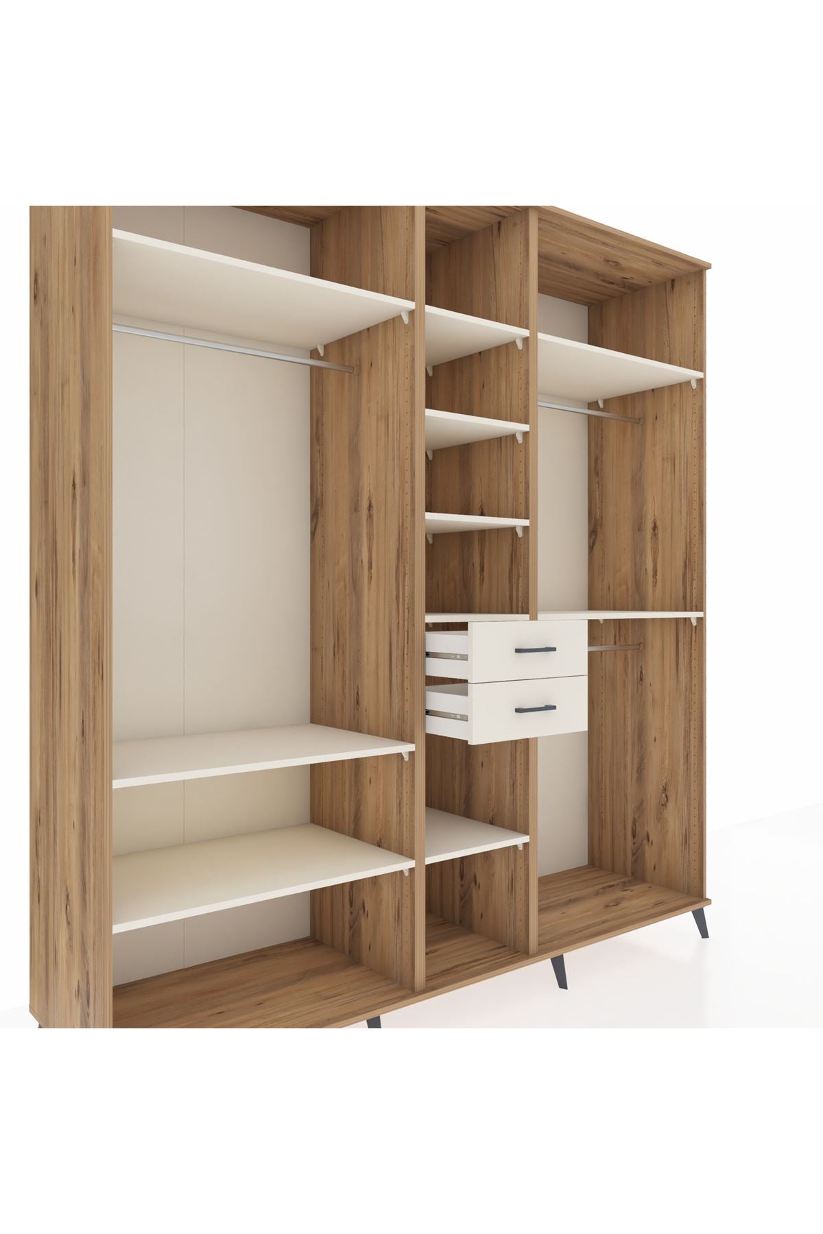 Kronos Dolap 10 Raflı 2 Çekmeceli 3 Askılı 220x59x243 - S784M026V22C