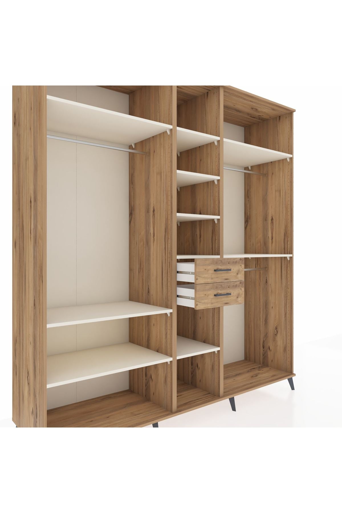 Kronos Dolap 10 Raflı 2 Çekmeceli 3 Askılı 220x59x243 - S784M026V24C