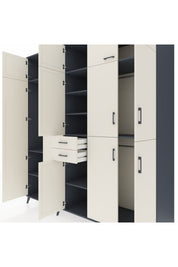 Kronos Dolap 10 Raflı 2 Çekmeceli 3 Askılı 220x59x243 - S784M027V13C