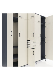 Kronos Dolap 10 Raflı 2 Çekmeceli 3 Askılı 220x59x243 - S784M027V13C