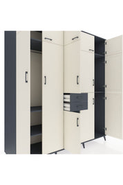 Kronos Dolap 10 Raflı 2 Çekmeceli 3 Askılı 220x59x243 - S784M027V14C