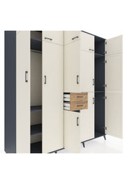 Kronos Dolap 10 Raflı 2 Çekmeceli 3 Askılı 220x59x243 - S784M027V15C