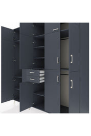 Kronos Dolap 10 Raflı 2 Çekmeceli 3 Askılı 220x59x243 - S784M027V17C