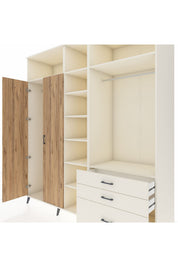 Kronos Dolap 9 Raflı 3 Çekmeceli 2 Askılı 220x59x243 - S784M028V01C