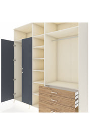 Kronos Dolap 9 Raflı 3 Çekmeceli 2 Askılı 220x59x243 - S784M028V09C