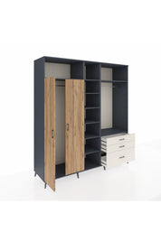 Kronos Dolap 9 Raflı 3 Çekmeceli 2 Askılı 220x59x243 - S784M028V10C
