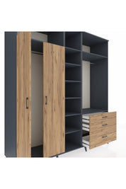 Kronos Dolap 9 Raflı 3 Çekmeceli 2 Askılı 220x59x243 - S784M028V12C