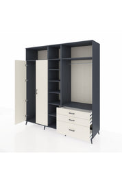 Kronos Dolap 9 Raflı 3 Çekmeceli 2 Askılı 220x59x243 - S784M028V13C