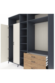 Kronos Dolap 9 Raflı 3 Çekmeceli 2 Askılı 220x59x243 - S784M028V15C