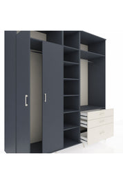 Kronos Dolap 9 Raflı 3 Çekmeceli 2 Askılı 220x59x243 - S784M028V16C