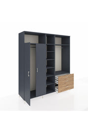 Kronos Dolap 9 Raflı 3 Çekmeceli 2 Askılı 220x59x243 - S784M028V18C