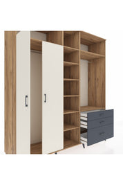 Kronos Dolap 9 Raflı 3 Çekmeceli 2 Askılı 220x59x243 - S784M028V23C