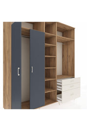 Kronos Dolap 9 Raflı 3 Çekmeceli 2 Askılı 220x59x243 - S784M028V25C