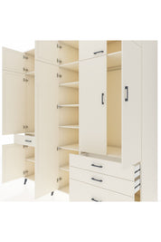 Kronos Dolap 11 Raflı 4 Çekmeceli 2 Askılı 220x59x243 - S784M029V04C