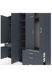 Kronos Dolap 11 Raflı 4 Çekmeceli 2 Askılı 220x59x243 - S784M029V17C