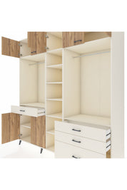 Kronos Dolap 11 Raflı 4 Çekmeceli 2 Askılı 220x59x243 - S784M030V01C