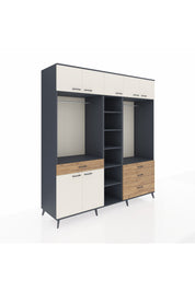 Kronos Dolap 11 Raflı 4 Çekmeceli 2 Askılı 220x59x243 - S784M030V15C