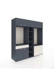 Kronos Dolap 11 Raflı 4 Çekmeceli 2 Askılı 220x59x243 - S784M030V16C