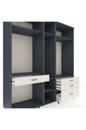 Kronos Dolap 7 Raflı 4 Çekmeceli 3 Askılı 220x59x243 - S784M031V16C