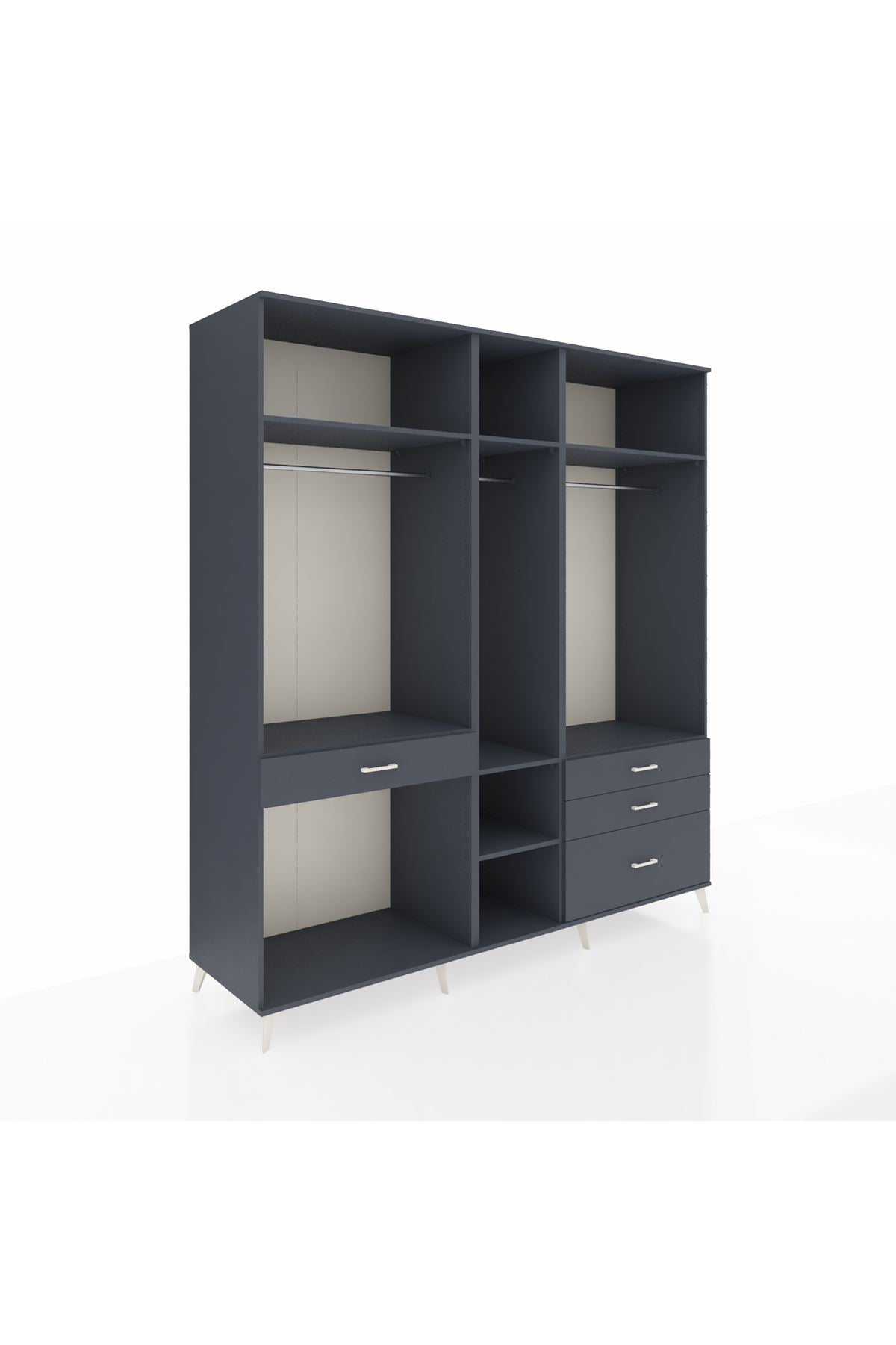 Kronos Dolap 7 Raflı 4 Çekmeceli 3 Askılı 220x59x243 - S784M031V17C