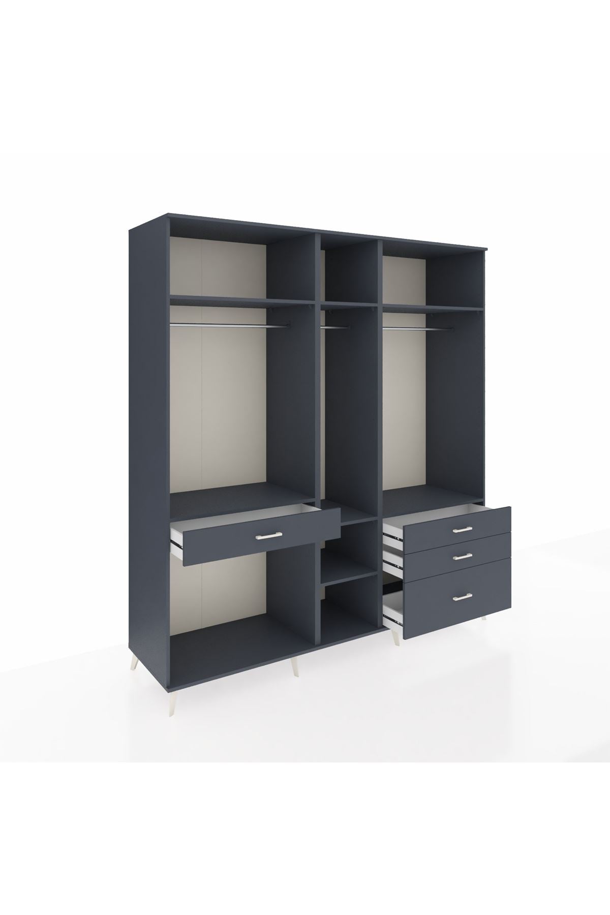 Kronos Dolap 7 Raflı 4 Çekmeceli 3 Askılı 220x59x243 - S784M031V17C