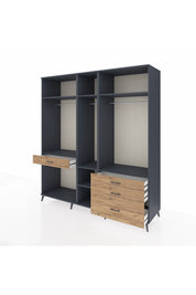 Kronos Dolap 7 Raflı 4 Çekmeceli 3 Askılı 220x59x243 - S784M031V18C
