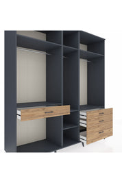 Kronos Dolap 7 Raflı 4 Çekmeceli 3 Askılı 220x59x243 - S784M031V18C