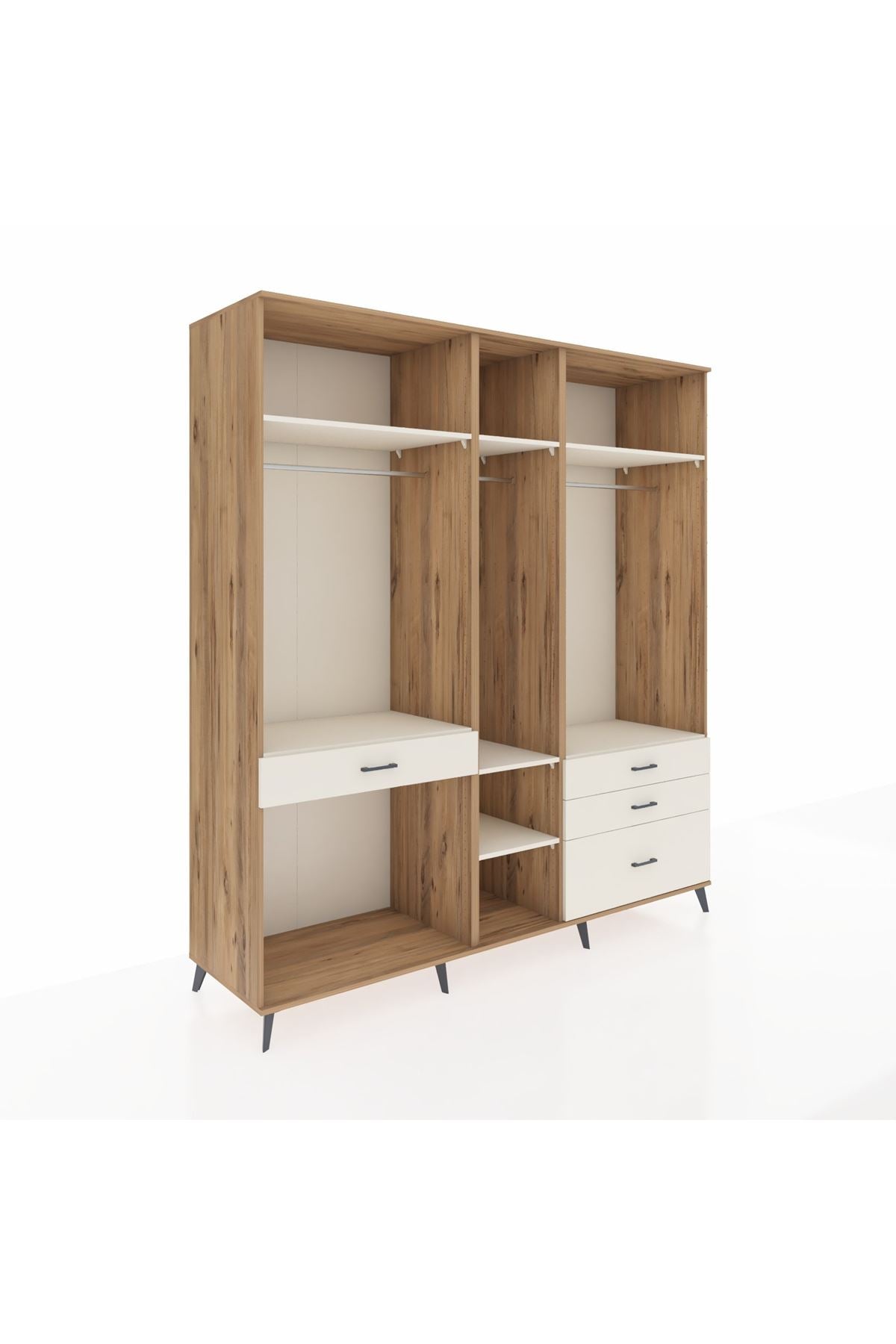 Kronos Dolap 7 Raflı 4 Çekmeceli 3 Askılı 220x59x243 - S784M031V22C