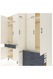 Kronos Dolap 8 Raflı 4 Çekmeceli 3 Askılı 220x59x243 - S784M032V05C