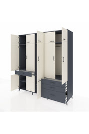 Kronos Dolap 8 Raflı 4 Çekmeceli 3 Askılı 220x59x243 - S784M032V14C
