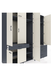 Kronos Dolap 8 Raflı 4 Çekmeceli 3 Askılı 220x59x243 - S784M032V14C