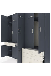 Kronos Dolap 8 Raflı 4 Çekmeceli 3 Askılı 220x59x243 - S784M032V16C