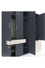 Kronos Dolap 8 Raflı 4 Çekmeceli 3 Askılı 220x59x243 - S784M032V16C