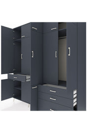 Kronos Dolap 8 Raflı 4 Çekmeceli 3 Askılı 220x59x243 - S784M032V17C