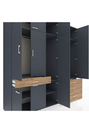 Kronos Dolap 8 Raflı 4 Çekmeceli 3 Askılı 220x59x243 - S784M032V18C