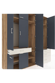 Kronos Dolap 8 Raflı 4 Çekmeceli 3 Askılı 220x59x243 - S784M032V25C