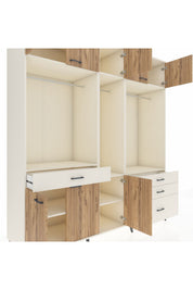 Kronos Dolap 8 Raflı 4 Çekmeceli 3 Askılı 220x59x243 - S784M033V01C