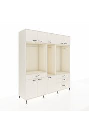 Kronos Dolap 8 Raflı 4 Çekmeceli 3 Askılı 220x59x243 - S784M033V04C
