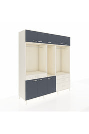 Kronos Dolap 8 Raflı 4 Çekmeceli 3 Askılı 220x59x243 - S784M033V07C