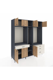 Kronos Dolap 8 Raflı 4 Çekmeceli 3 Askılı 220x59x243 - S784M033V10C