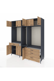 Kronos Dolap 8 Raflı 4 Çekmeceli 3 Askılı 220x59x243 - S784M033V12C
