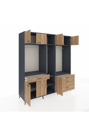 Kronos Dolap 8 Raflı 4 Çekmeceli 3 Askılı 220x59x243 - S784M033V12C