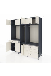 Kronos Dolap 8 Raflı 4 Çekmeceli 3 Askılı 220x59x243 - S784M033V13C
