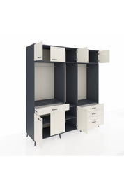 Kronos Dolap 8 Raflı 4 Çekmeceli 3 Askılı 220x59x243 - S784M033V13C