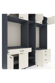 Kronos Dolap 8 Raflı 4 Çekmeceli 3 Askılı 220x59x243 - S784M033V13C