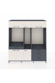 Kronos Dolap 8 Raflı 4 Çekmeceli 3 Askılı 220x59x243 - S784M033V14C