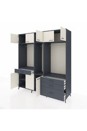 Kronos Dolap 8 Raflı 4 Çekmeceli 3 Askılı 220x59x243 - S784M033V14C