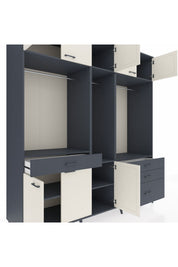 Kronos Dolap 8 Raflı 4 Çekmeceli 3 Askılı 220x59x243 - S784M033V14C
